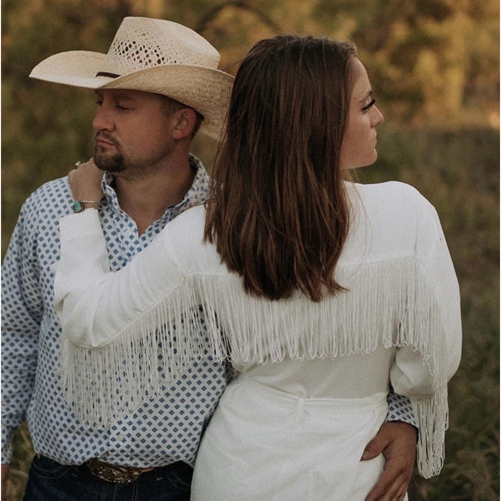 ✨fringe✨ western bride romper